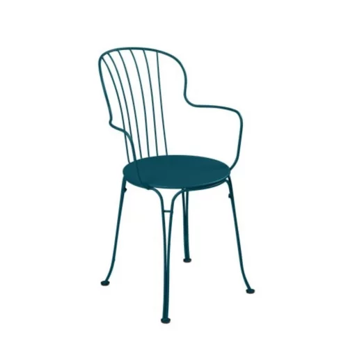 Fauteuil Opéra + FERMOB bleu acapulco