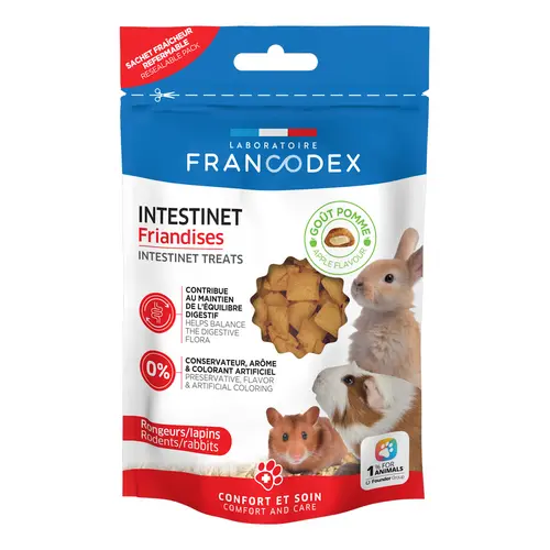 Friandises intestinet pour NAC goût pomme Francodex - 50 g