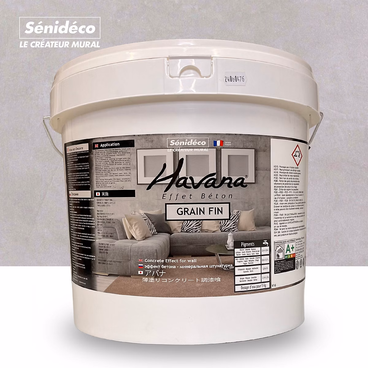 Enduit décoratif à la chaux effet béton 5kg pour 10m² – HAVANA Grain fin