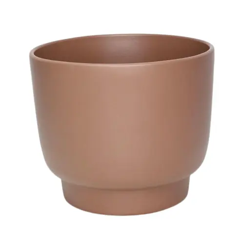 Cache-pot en céramique café Calm - Ø 6,5/7,3 x H 6 cm