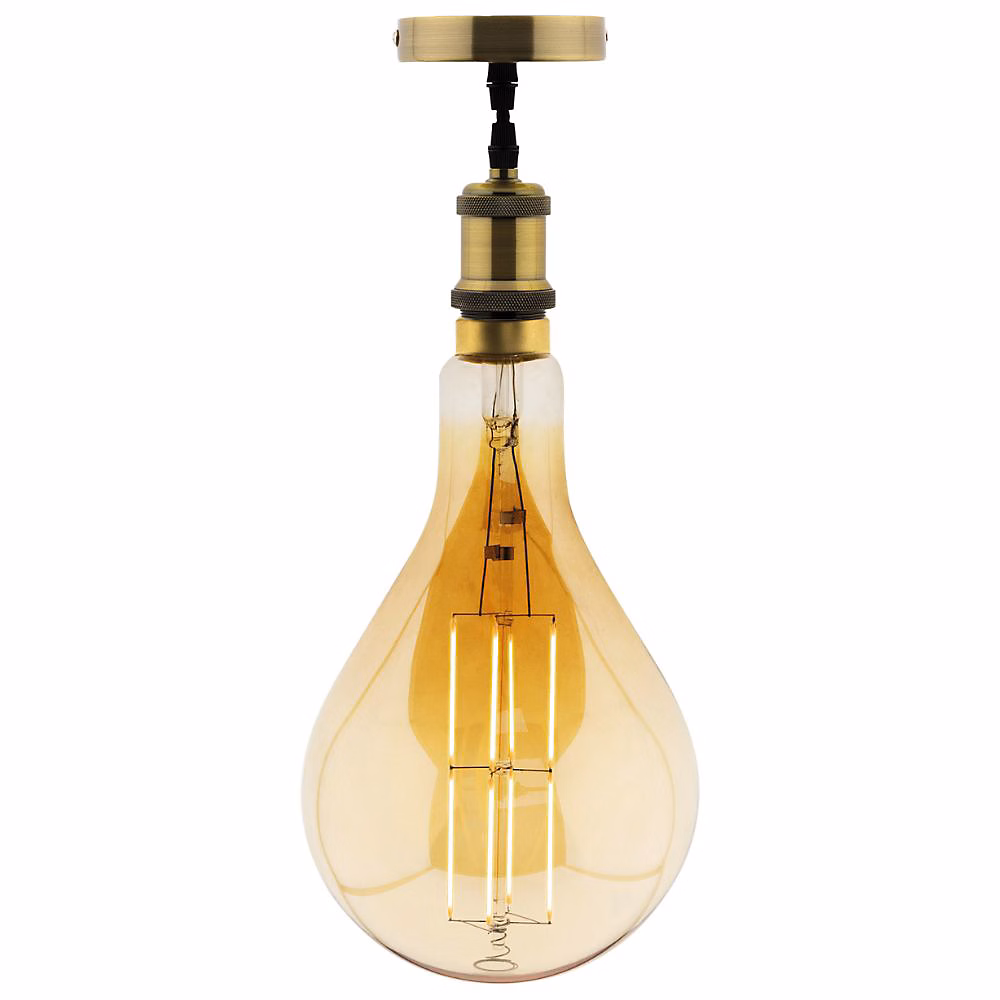 Ampoule LED géante E27 5W – Blanc chaud | 350lm 2500K | Kit de suspension inclus | Zenitech