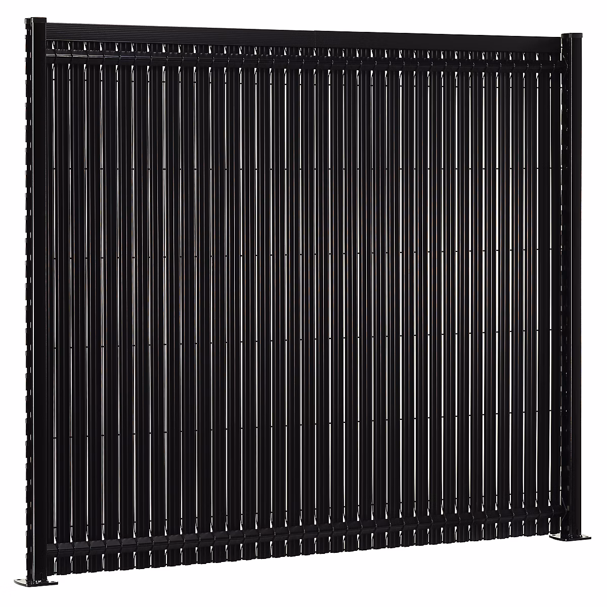 Grillage – Kit de lamelles occultantes PVC noir H.153 cm