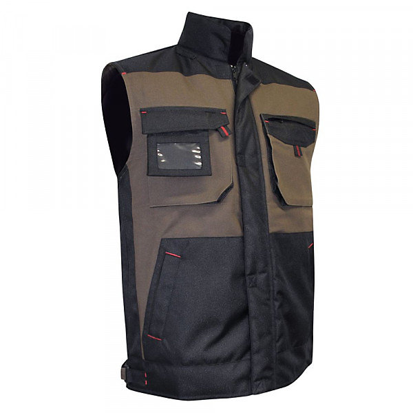 Bodywarmer bicolore authentic 5035 RACINE LMA – gilet sans manches imperméable 900D, poches zippées et rabat, taille ajustable