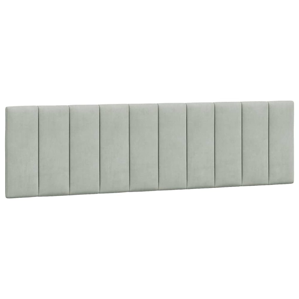 Lit, literie et linge de lit – Coussin de tête de lit Hanko gris clair 180 cm velours vidaXL