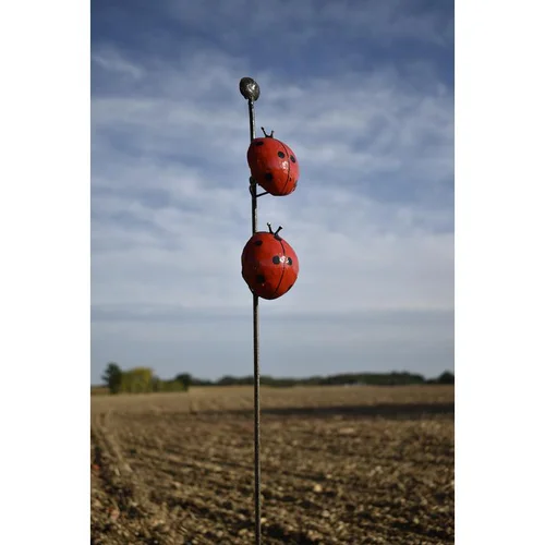 Coccinelles en métal recyclé peint rouge Chouette & Co - Les deux pièces