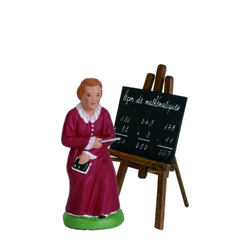 Maîtresse d'école santons Escoffier - H 7 cm