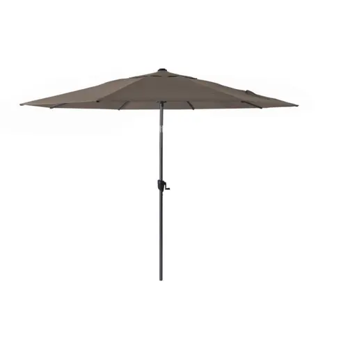 Parasol droit rond en aluminium coloris taupe - Ø 350 cm