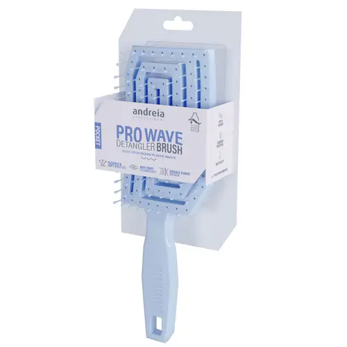 Brosse démêlante bleue pour les cheveux Pro wave pocket Andreia