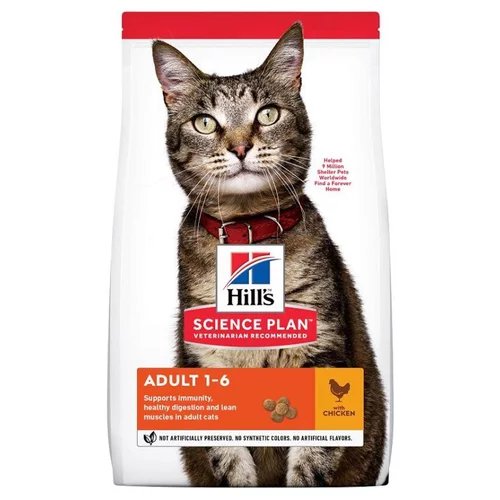 Croquette pour chat adulte au poulet Hill's - 3 kg