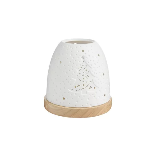 Mini-igloo lumineux en verre à motifs sapins Bernard Grange