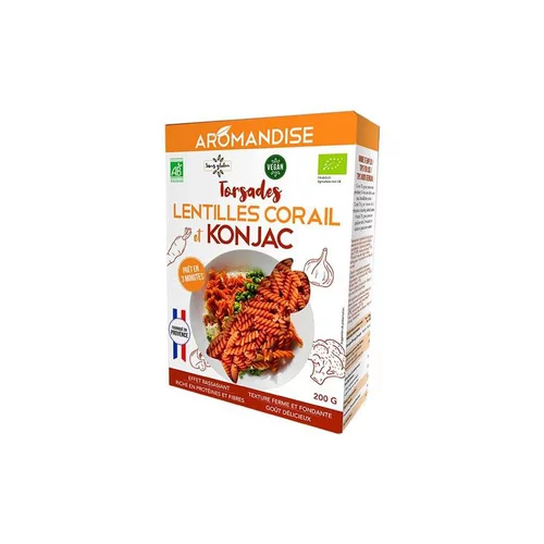 Torsades de konjac et lentilles corail vegan Aromandise - 200 g
