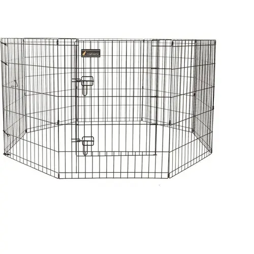 Parc pour chien en métal noir - 76 cm