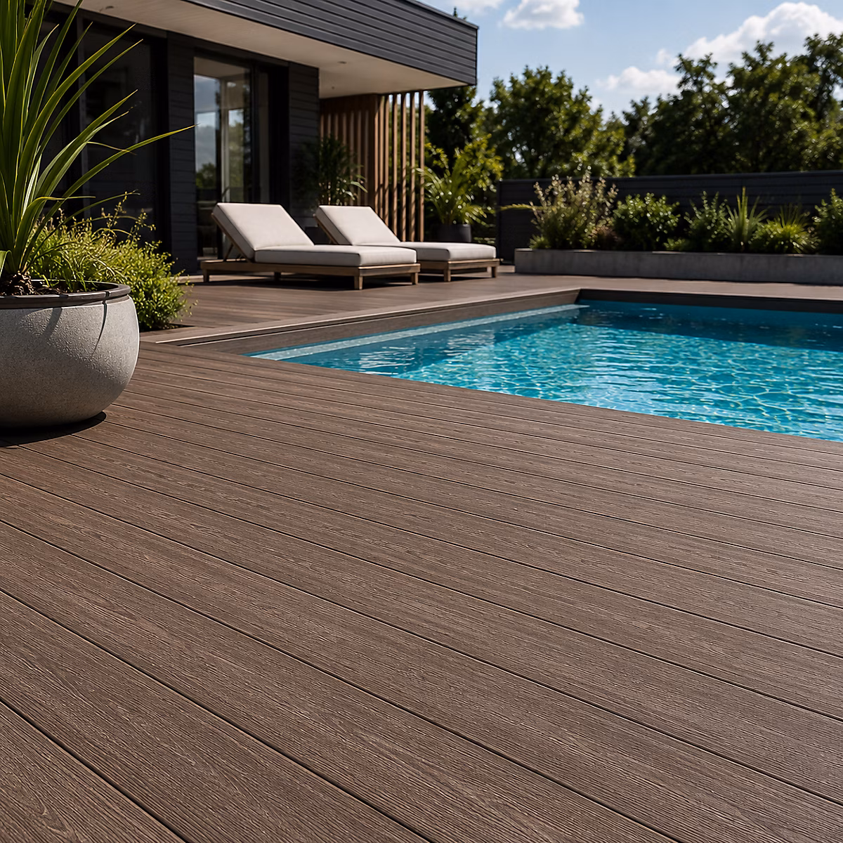 4 – 85 m2 Lame de terrasse en composite Ipé