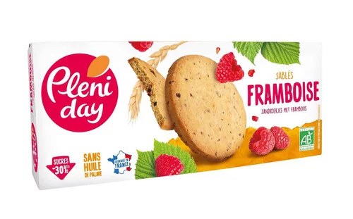 Sablés framboise bio Pleniday - 110 g