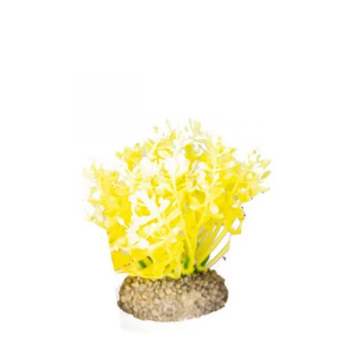 Plante artificielle pour aquarium, jaune, AQUA DELLA - 10cm