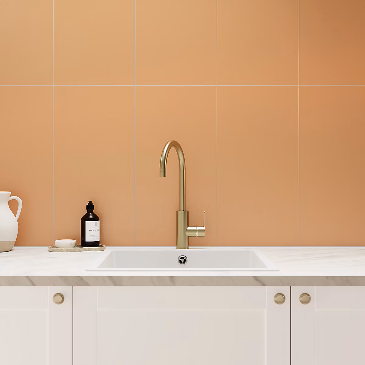 Faïence murale intérieur terracotta satiné L.60 x l.30 cm x ép.7 mm – Colville