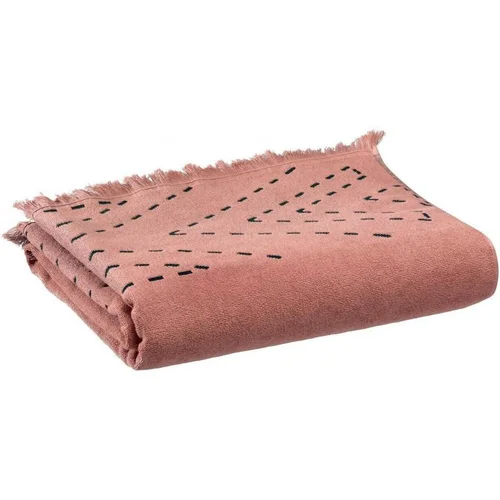Drap de bain en coton coloris blush Julia - 90 x 150 cm