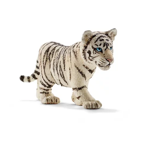 Figurine Bébé Tigre Blanc Série Animaux Sauvages 6,8x2,3x3,2 cm