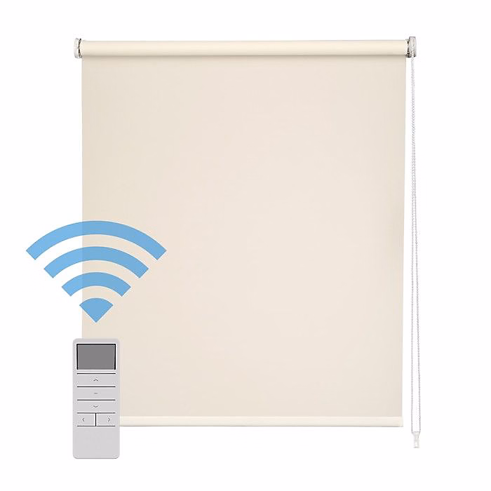 Easydeco | Store Enrouleur motorisé à batterie Translucide (Beige – 105 × 250 cm)