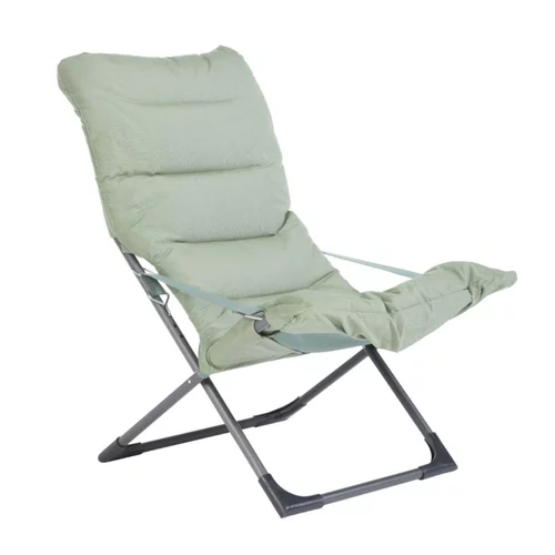 Fauteuil en aluminium et toile Oléfine vert sauge Fiam Fiesta Soft - 86/99 x 62 cm