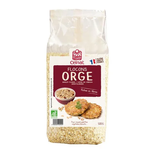 Flocons d’orge bio en sachet de 500 g