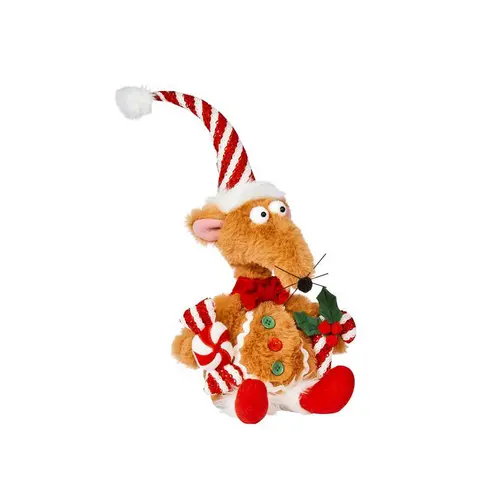 Rat en polyester/coton façon pain d’épice marron Rémi - 33 cm