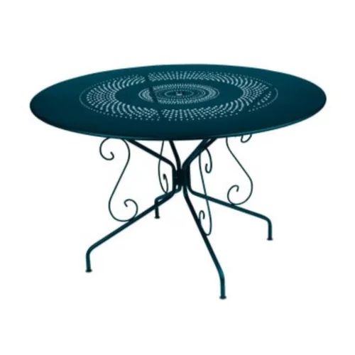 Table Montmartre FERMOB bleu acapulco Ø96x74