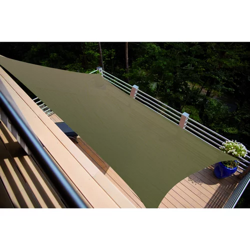 Voile coloris marron en polyéthylène tressé Austral - 4 x 3 m
