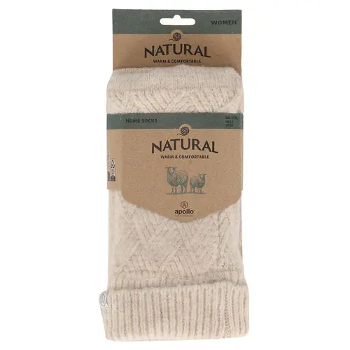 Chaussettes d'intérieur en laine coloris gris Apollo Structure - 39/42