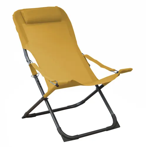 Fauteuil relax jaune 127 x 61 x 28,5 cm