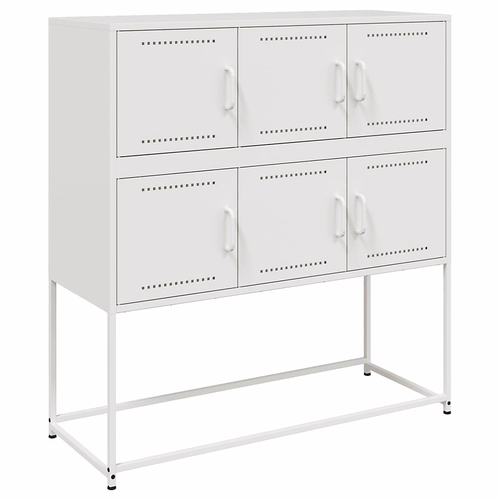 Buffet blanc 100 – 5 × 39 × 107 cm acier vidaXL