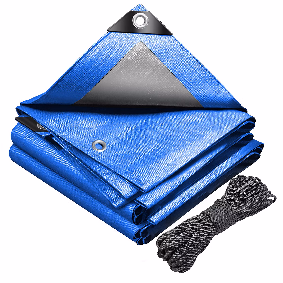 Bâche de Protection en Polyéthylène resistant et impermeable 180g/m² bleu 4 × 6m VOUNOT