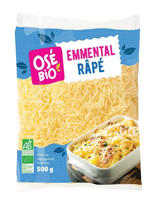 Emmental râpé Sachet plastique 500 g