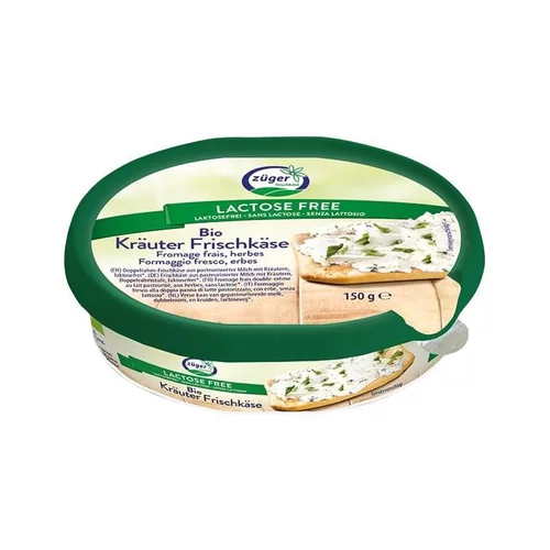 Fromage frais aux herbes sans lactose Zuger - 150 g