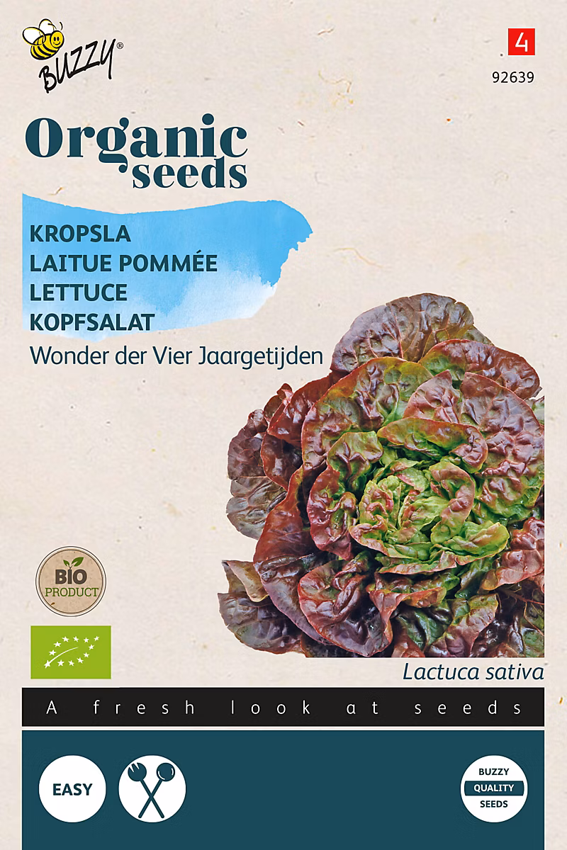 Buzzy Organic Laitue Pomm.Merveille des 4 Saisons – bio Semences, Ca. 1 gr