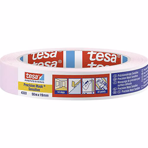 tesa Precision Sensitive 4333 – Ruban de masquage intérieur 19 mm x 50 m
