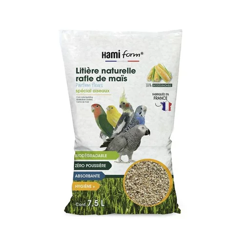 Litiere rafle mais aux fleurs pour oiseaux 7,5L