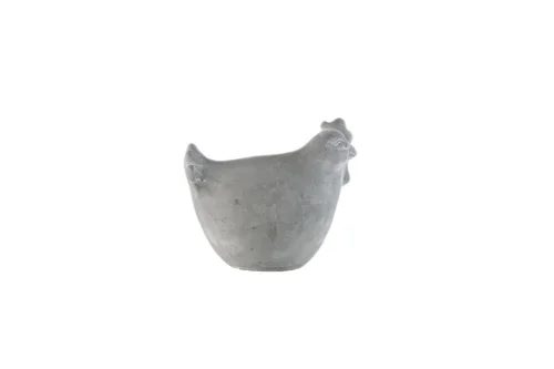 Poule en ciment gris Pot&Déco - 11 x 7 x 10 cm