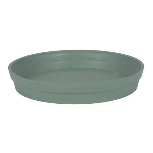 Soucoupe ronde en polypropylène vert laurier Eda Toscane - Ø 28 cm
