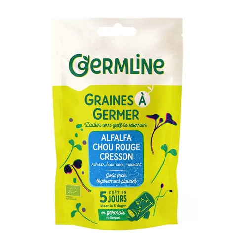 Graines à germer bio alfa, cresson, chou rouge - 150 g