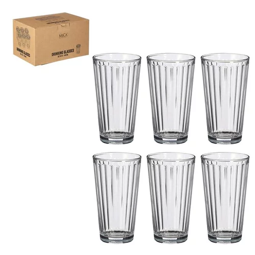 Gobelet coloris transparent en verre Aqua long drinck 6 pièces - 41 cl