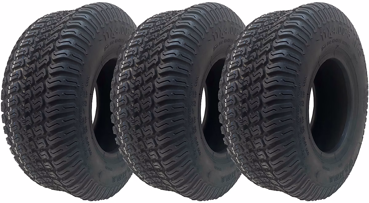11 × 4.00-5 Tondeuse à gazon Pneumatiques 4ply Tubeless Wanda P332 (Lot de 3)