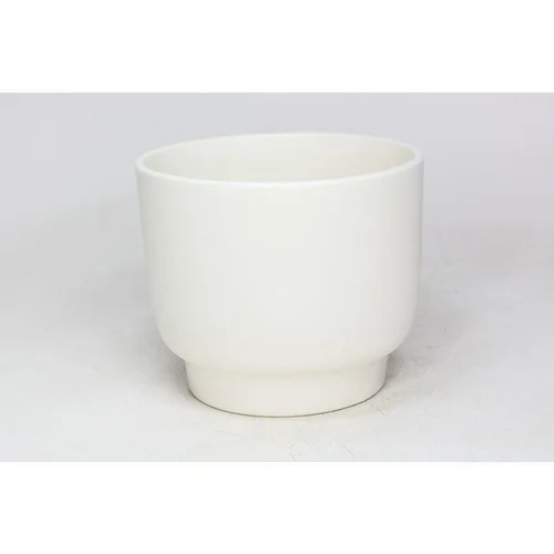 Cache-pot en céramique Renaud Calm Baby crème mat - Ø 7,3/6,5 x H 6 cm