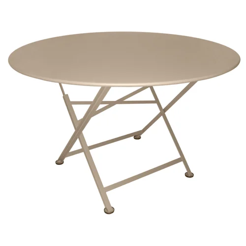 Table pliante Cargo coloris marron en acier Fermob - Ø 117 cm
