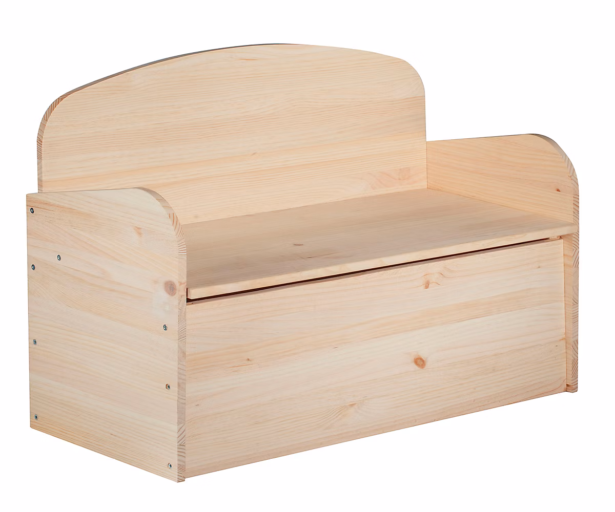Banc coffre pour enfant en pin massif 62 × 90 × 38 cm
