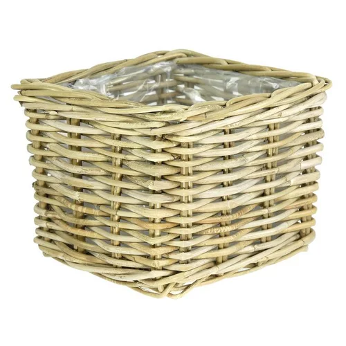 Cache-pot Buku carré naturel vannerie Décolines - 31 cm