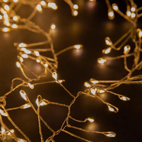 Guirlande lumineuse LED à lumière fixe blanc chaud sur secteur - 9 m