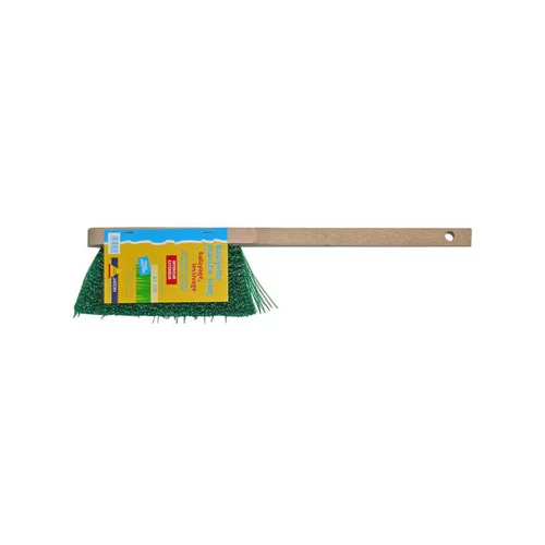 Balayette à long manche beige/vert 41 cm