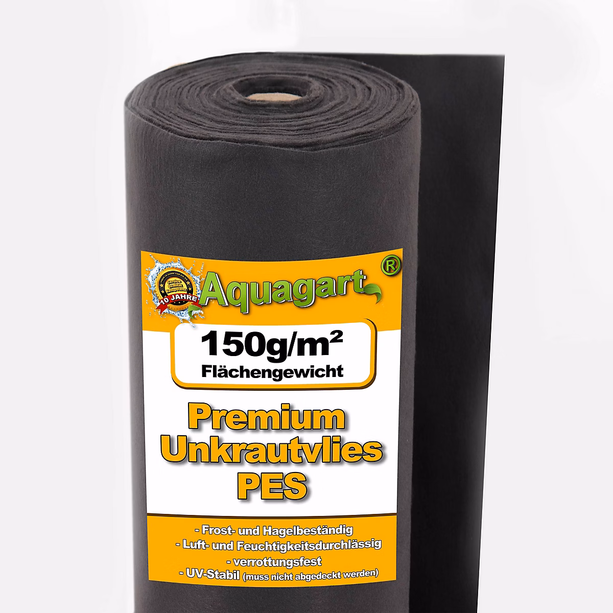 80 m² feutre de paillage anti – mauvaises herbes, tissu de sol 150 g, 1 m, PES Aquagart