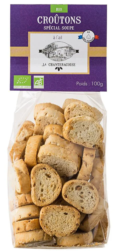 Sachet de croûtons bio ail Chanteracoise - 100 g